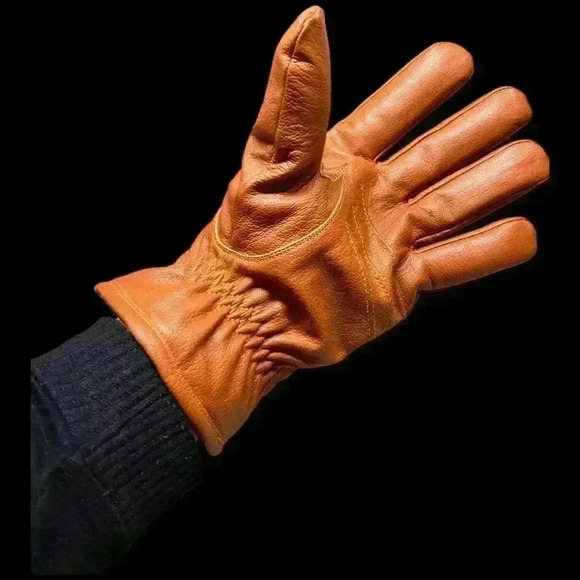 RIPARO Men's XL Genuine Leather Winter Insulated Gloves Fleece Lining - Picture 6 of 8